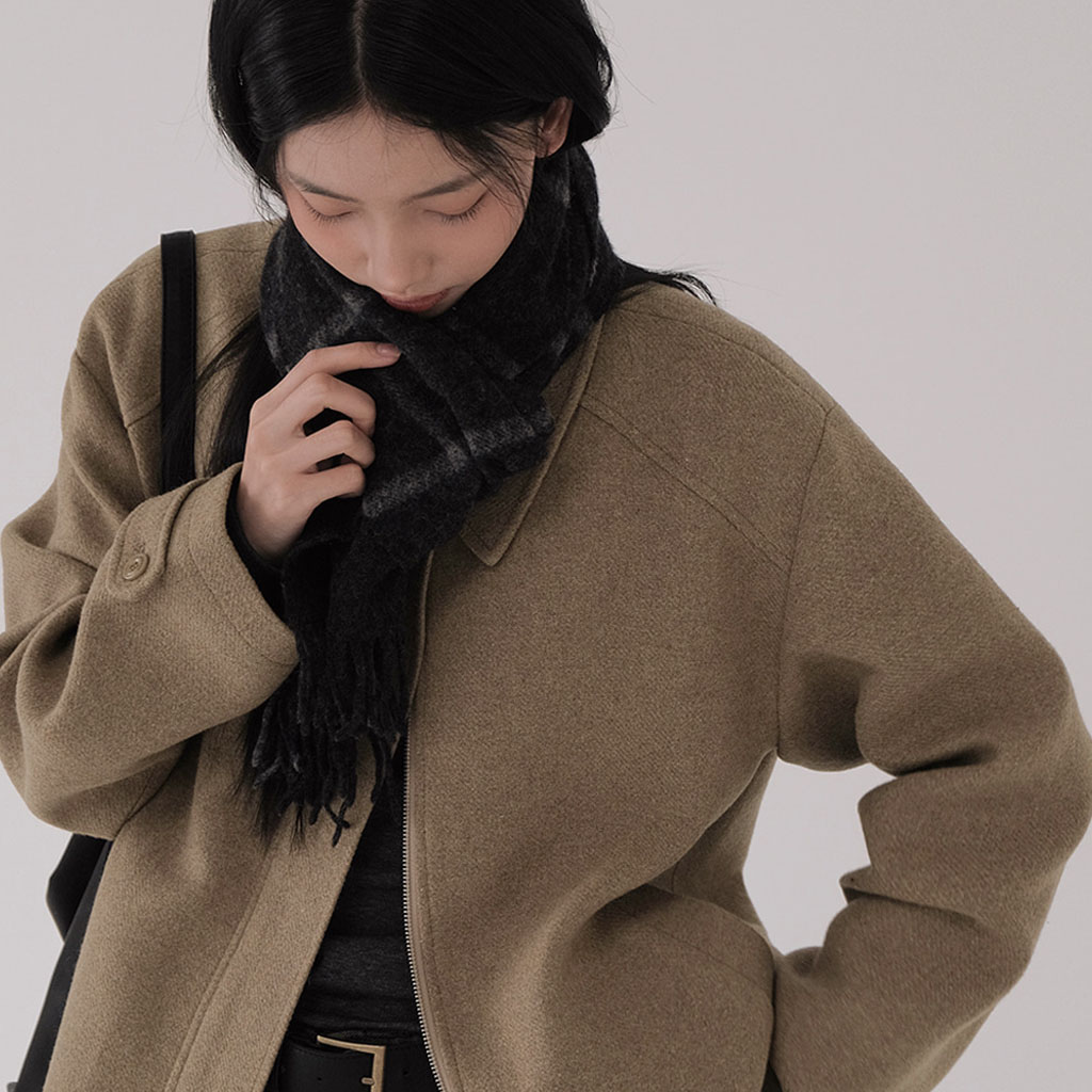 #SLOWMADE.モダンブルゾンショットコート