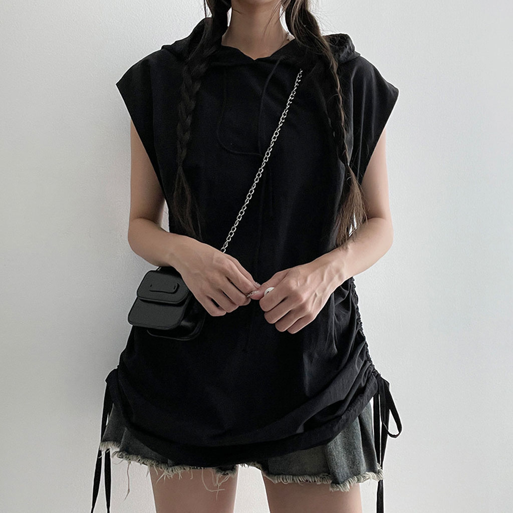 4color]フード付きノースリーブ | ファッション通販サイト NUGU