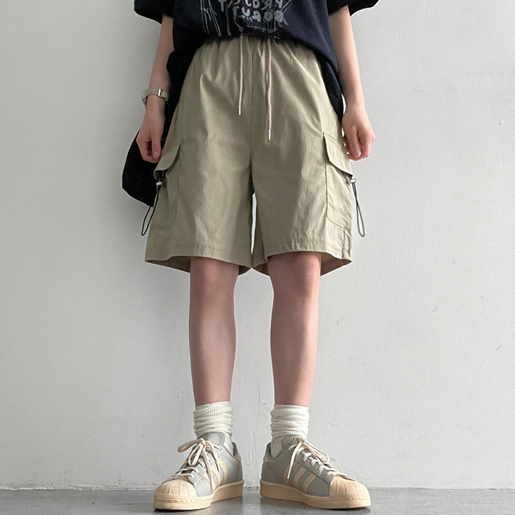 GRINDLODGE グラインドロッヂ　ハーフパンツ　ナイロンショーツ　イエロー 4color]ナイロンゴムショートパンツ/ハーフパンツ