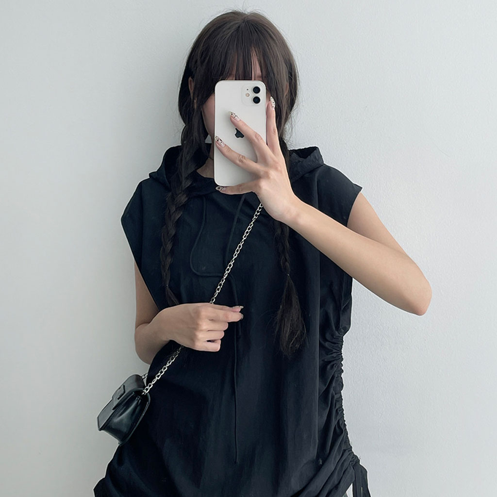 4color]フード付きノースリーブ | ファッション通販サイト NUGU