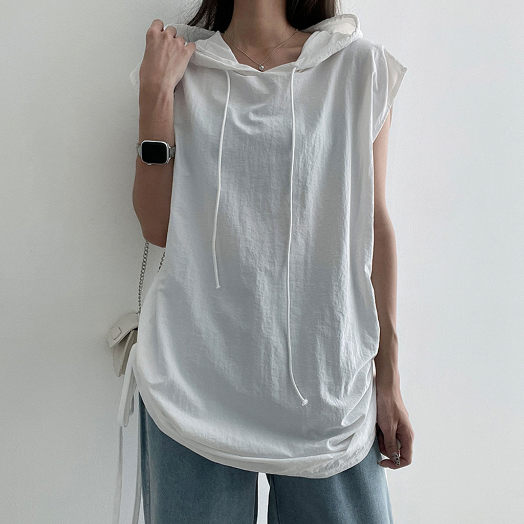 4color]フード付きノースリーブ | ファッション通販サイト NUGU