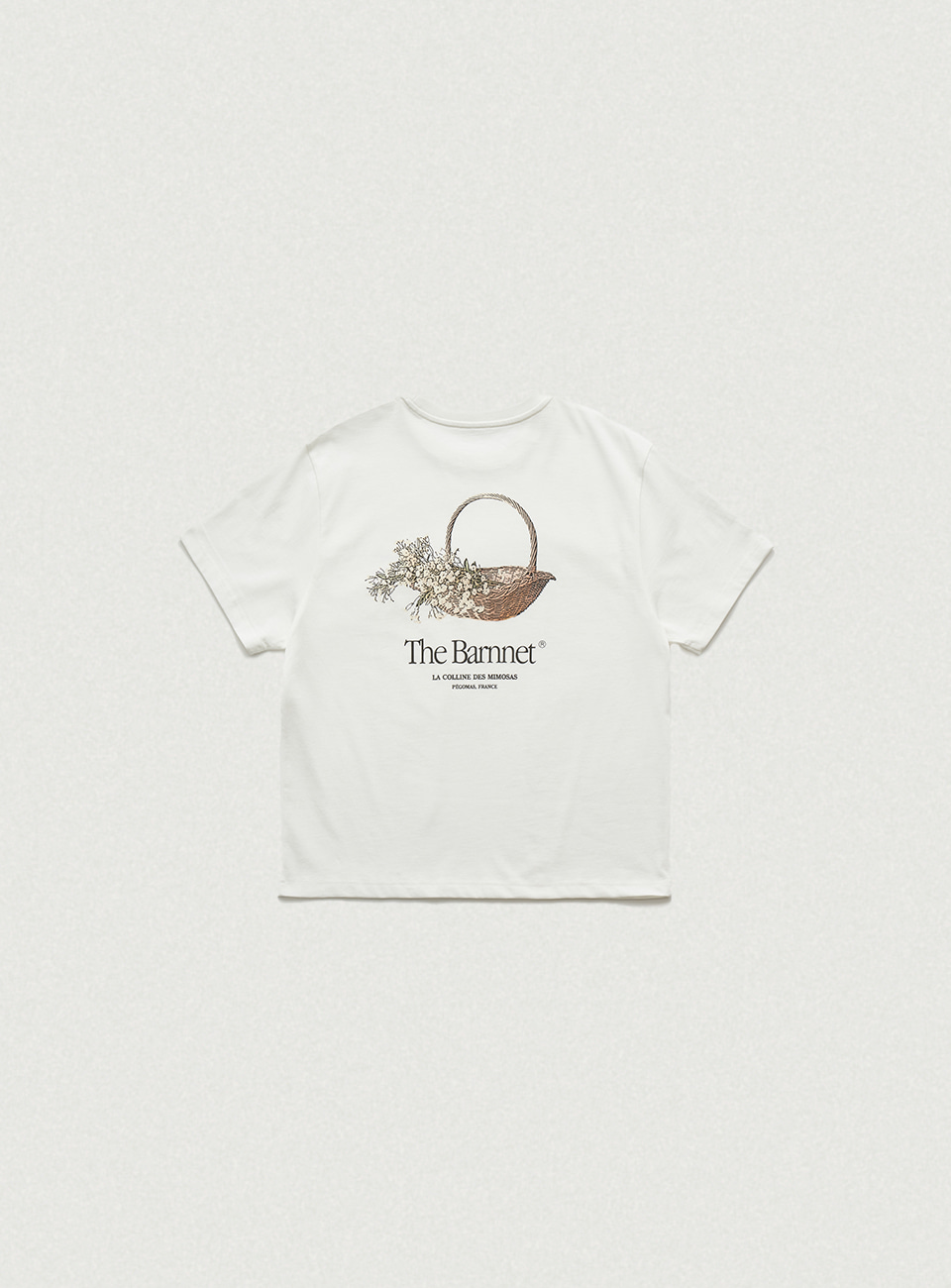 White Flower Basket T-Shirt