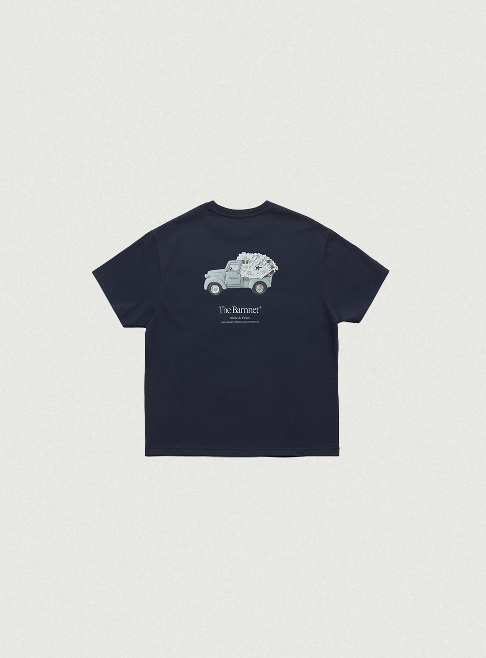 Navy Flower Car T-Shirt