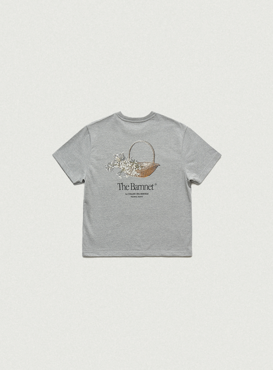 Grey Flower Basket T-Shirt