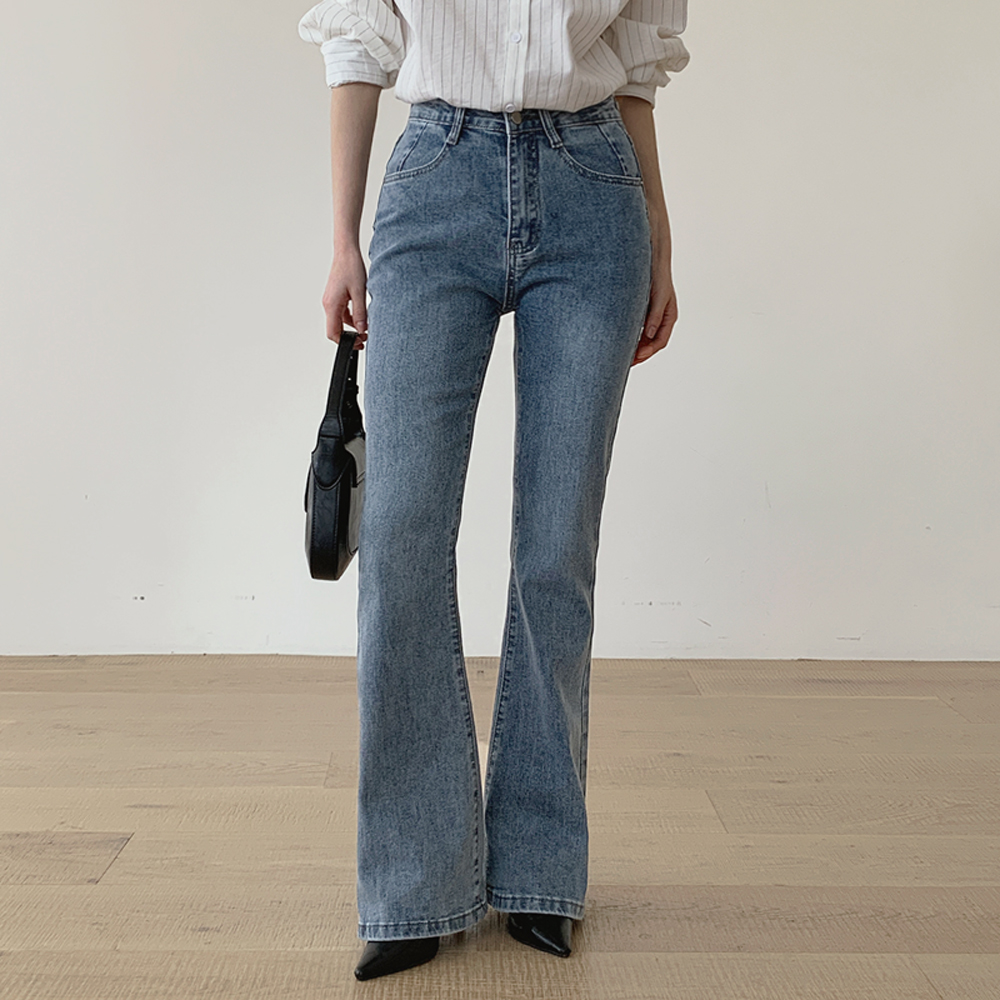 GDN ハイウエストブーツカットデニムパンツ ハイウエストブーツカットデニムパンツ（デニムパンツ）｜by
