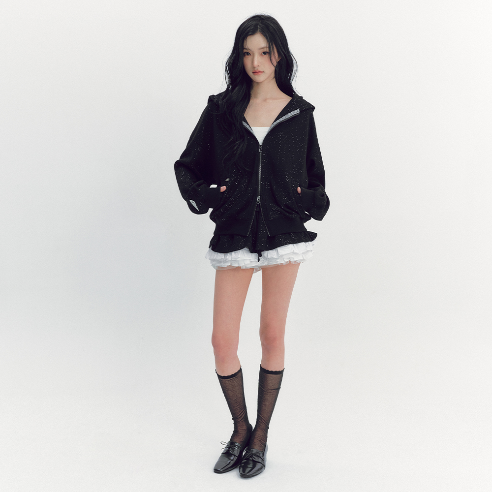 TWINKLE BOUQUET LAYERED SKIRT_TT6S504BK