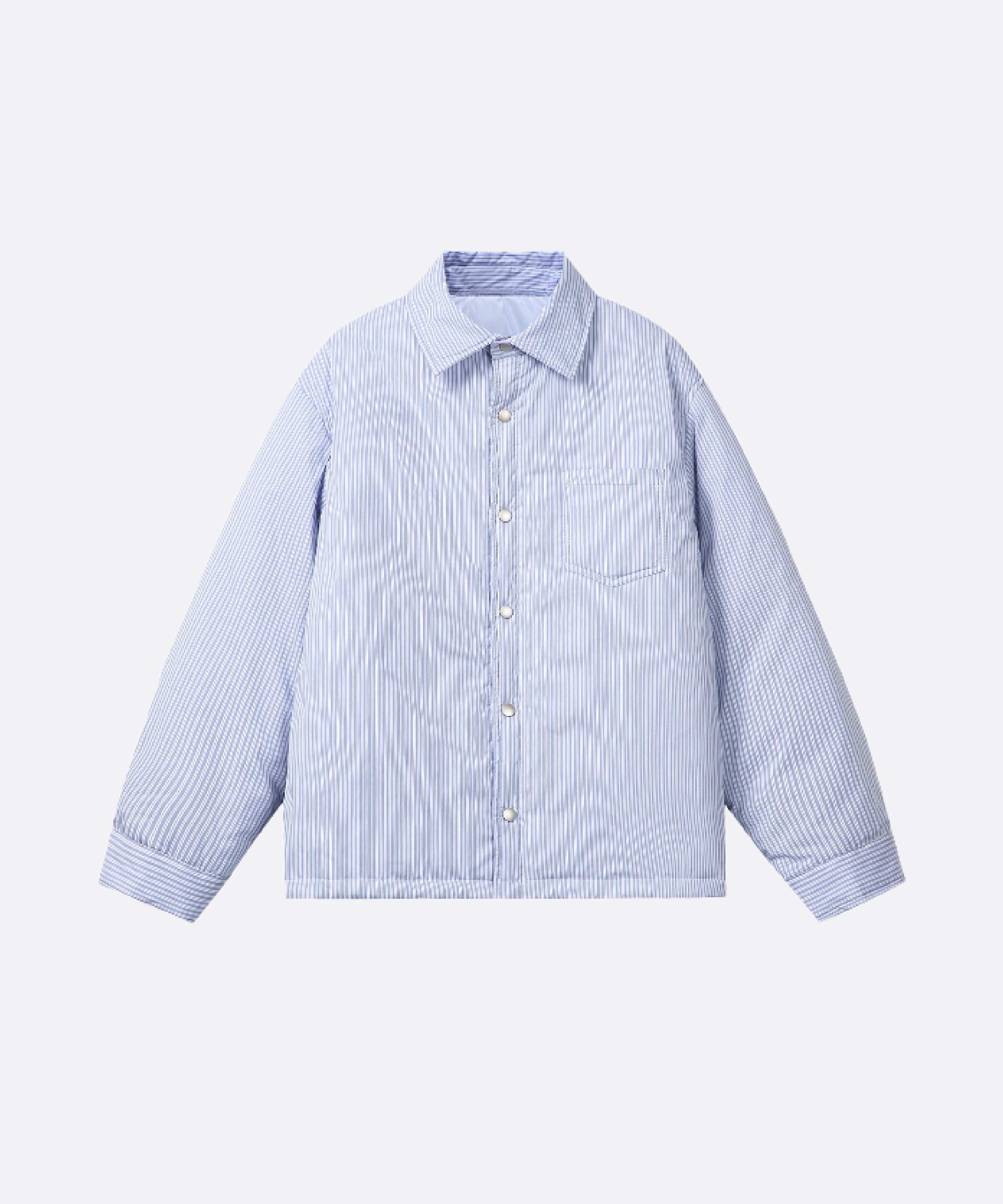 ストライプダウンジャケット