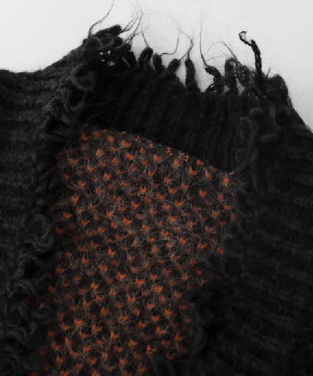 パッチワークブロークンフリンジカーディガン | ファッション通販