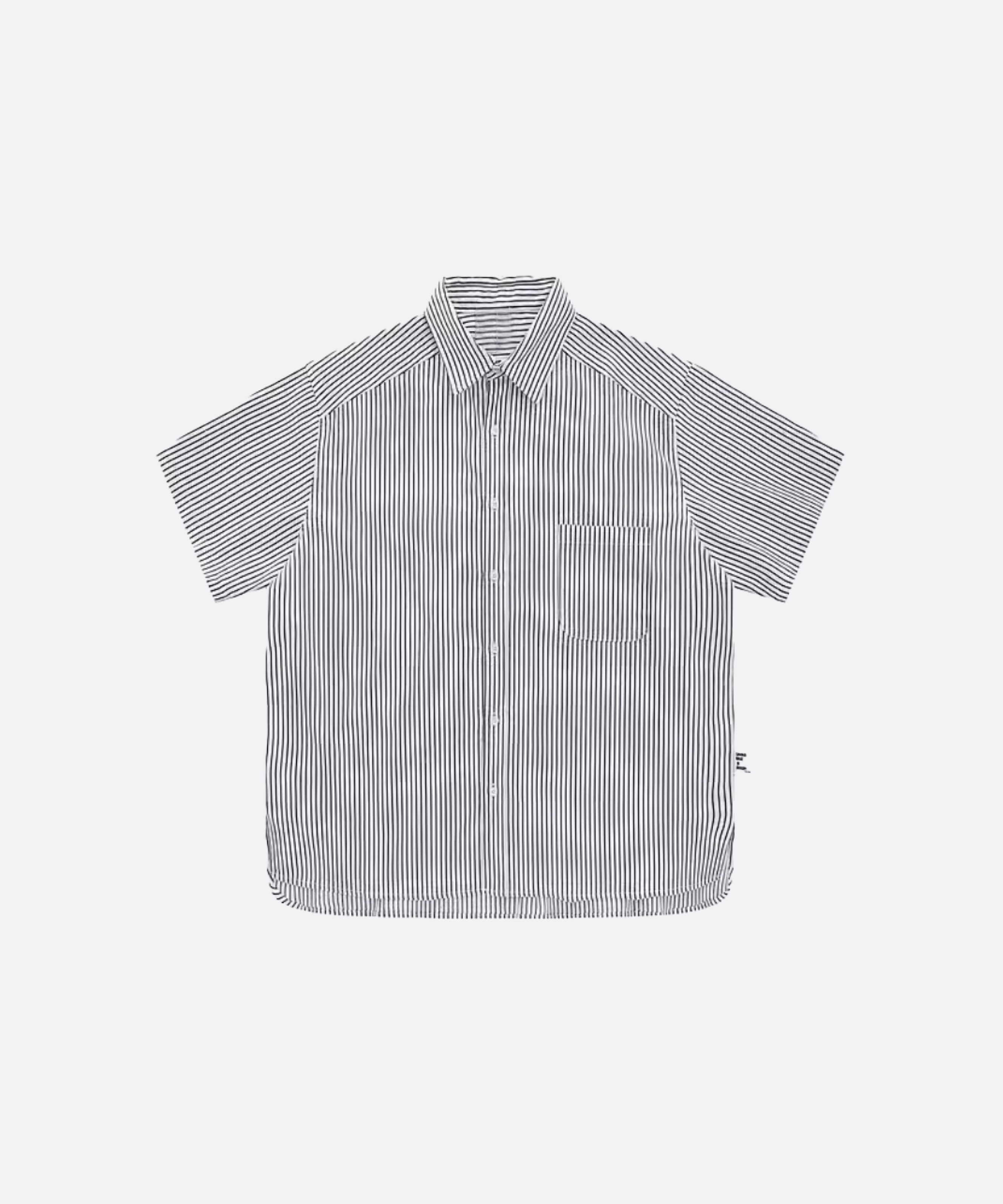 コットン100% ブルー/ストライプ 半袖シャツ 春夏向け【形態安定】SUMMERPREMIUMPLEATS_スモールワイドカラー