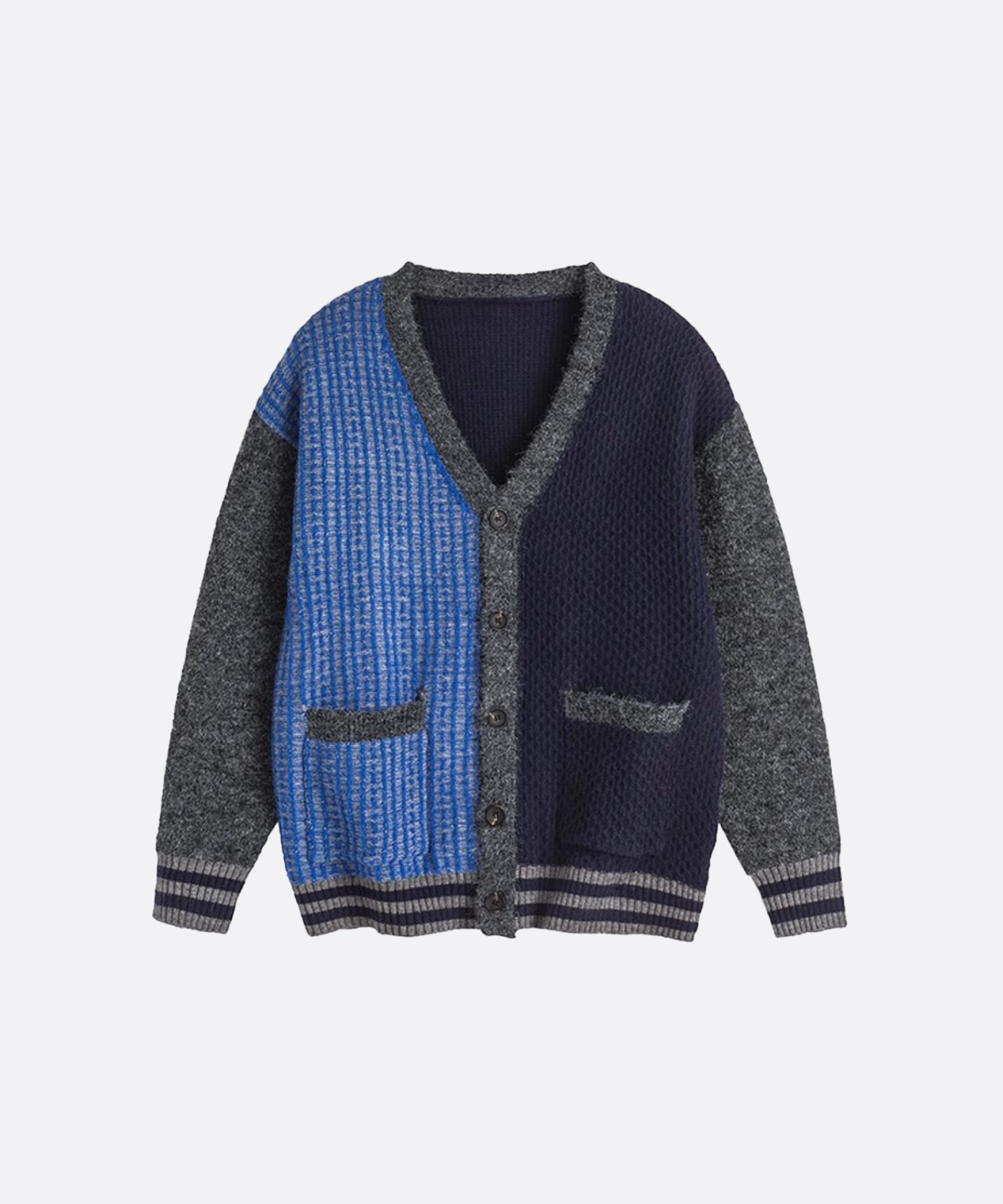 BUTCHER PRODUCTS 2トーン ウール カーディガン 42 BUTCHER PRODUCTS 2トーン ウール カーディガン 42