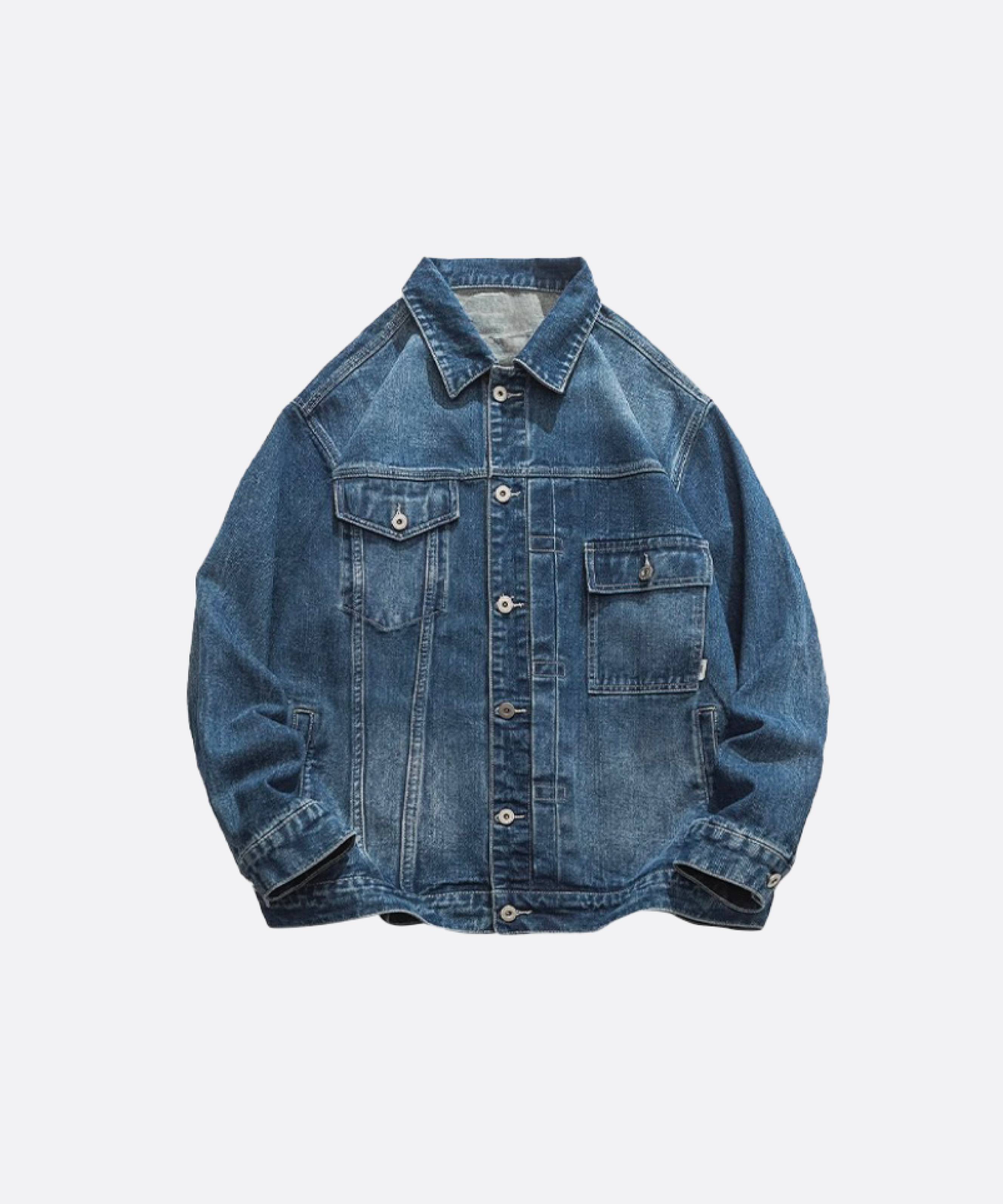 新品✨未使用イシカワラボ　ブルーデニムジャケット袖リブ　サイズ38 新品✨未使用イシカワラボ ブルーデニムジャケット袖リブ サイズ