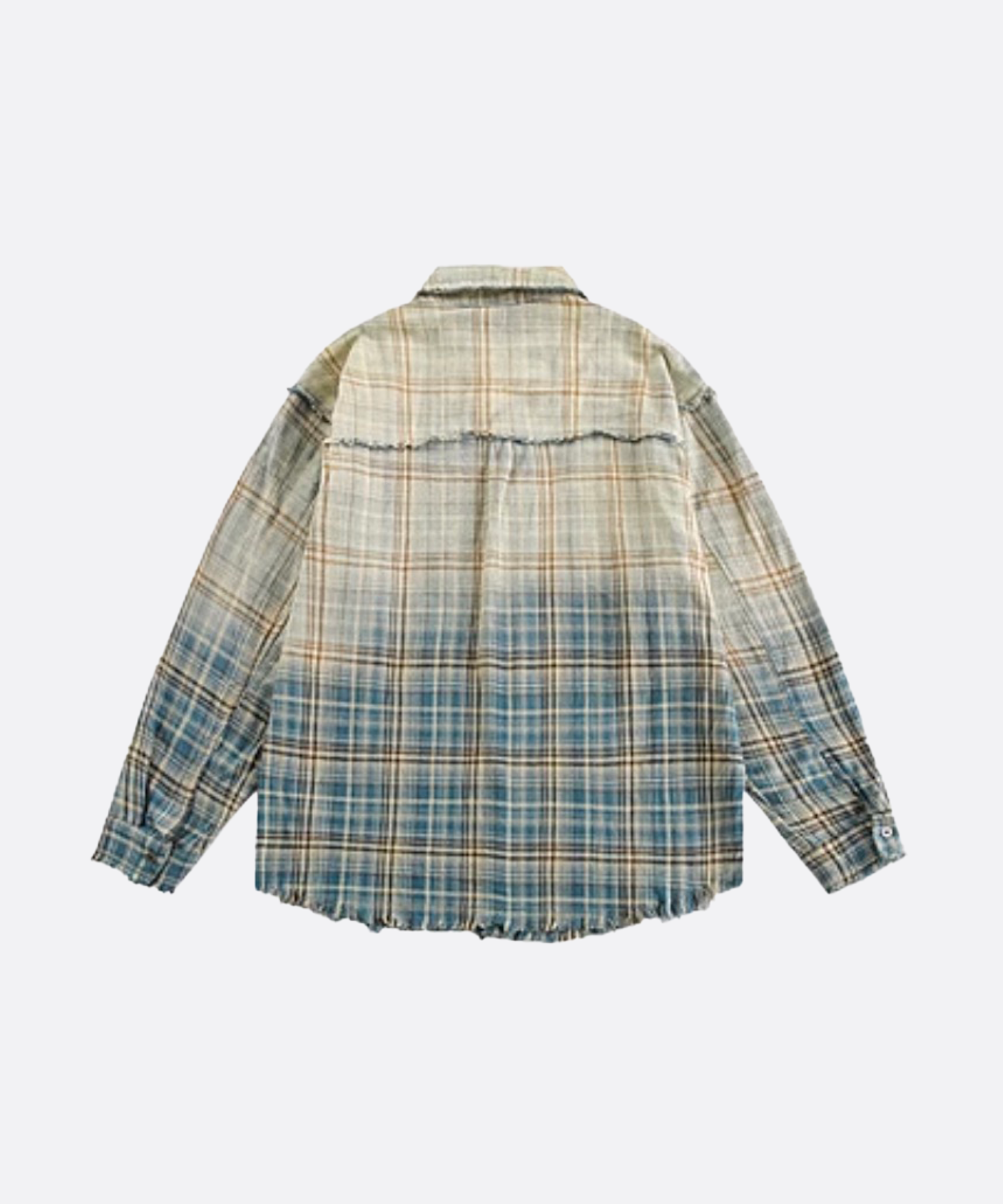 フリンジチェックグラデーションシャツ | ファッション通販サイト NUGU