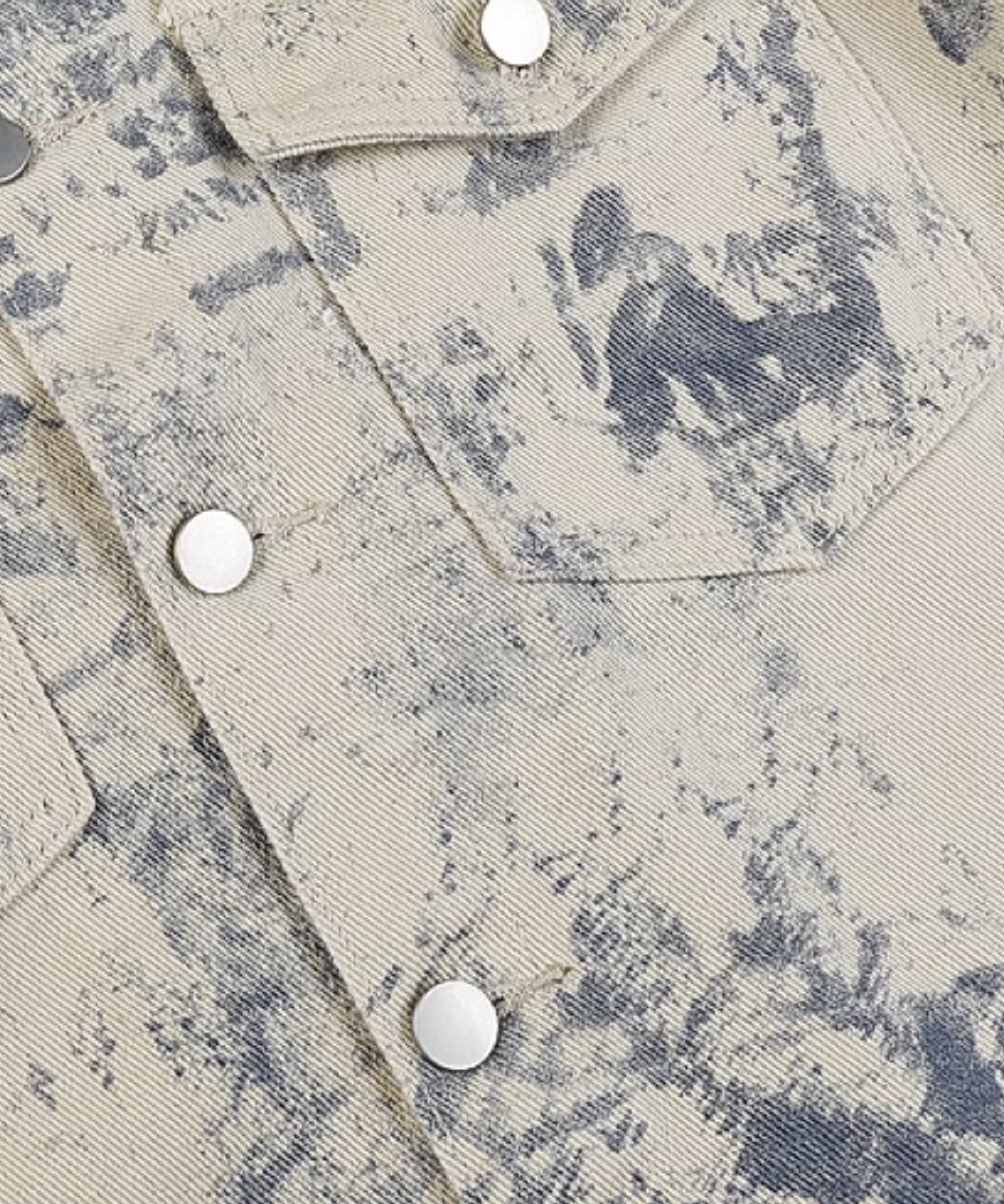 1 piu 1 uguale 3 デニムジャケット タイダイ タイダイデニムシャツジャケット | ファッション通販サイト NUGU