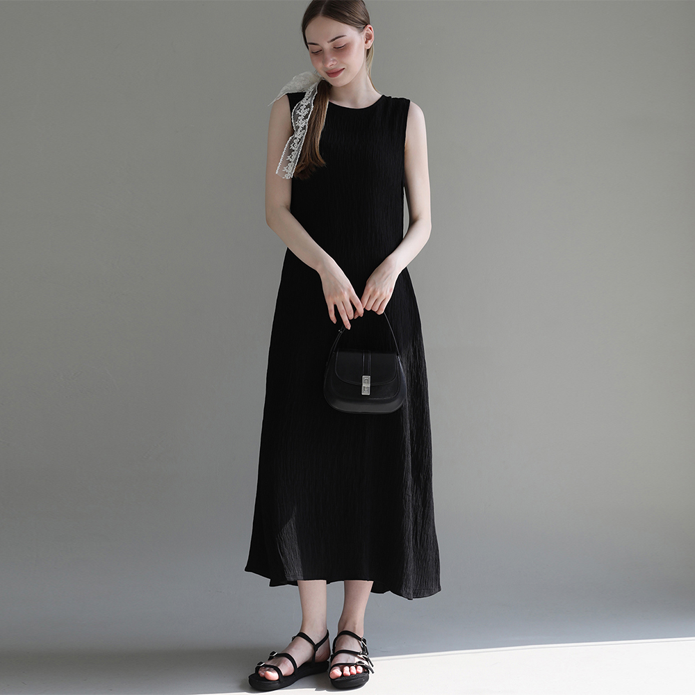 [12th] Back slit pleated midi dress_5 Colors