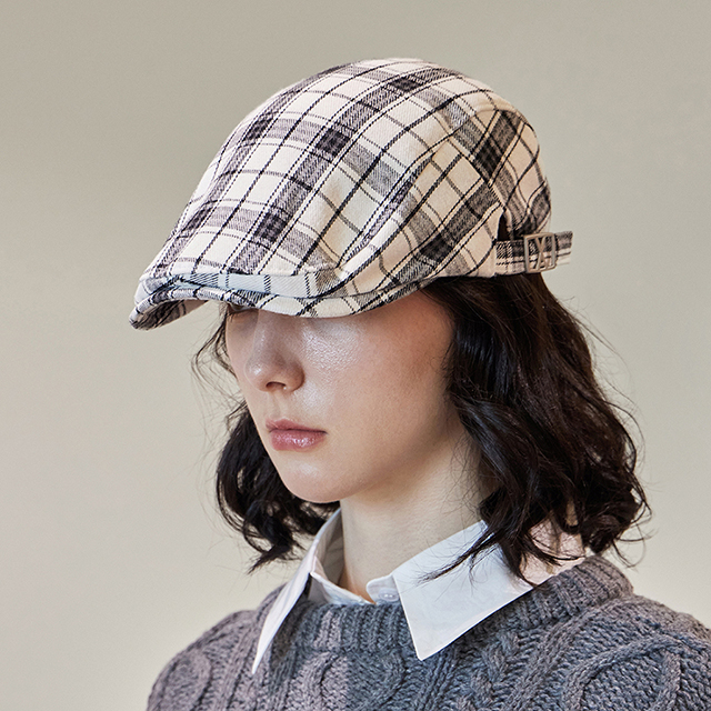 VA Square Belt Check Hunting Cap Blackcheck | ファッション