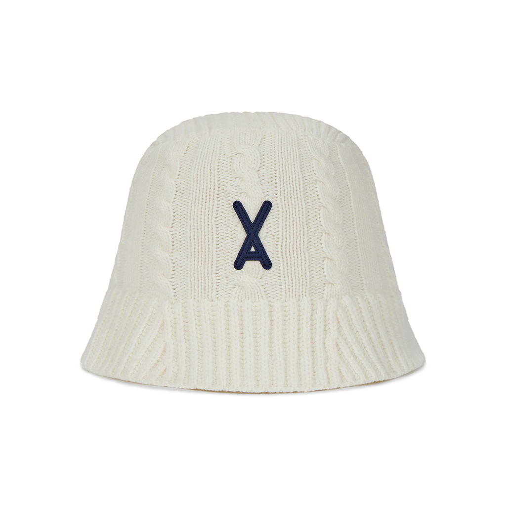 帽子・その他 VARZAR VA applique cable knit bucket hat ivory VA Applique Cable Knit Bucket Hat Ivory | ファッション通販