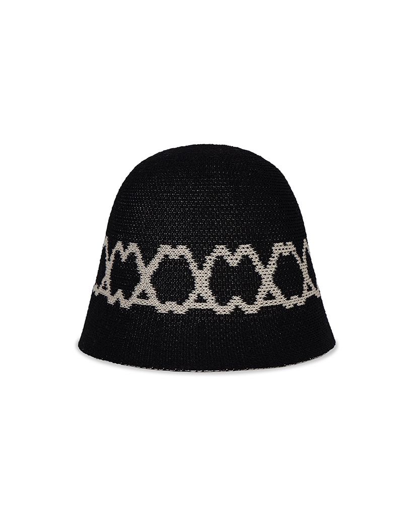 VA Curved Logo Jacquard Bucket Hat Black | ファッション通販サイト NUGU VA Curved Logo Jacquard Bucket Hat Black | ファッション通販サイト NUGU