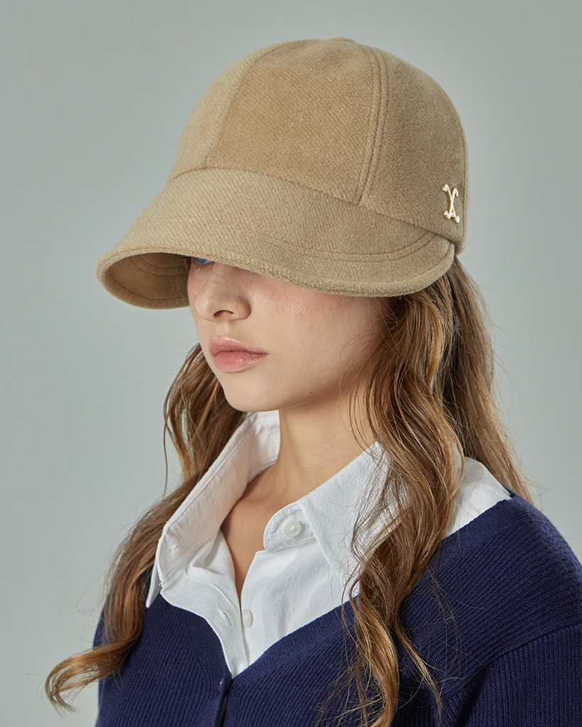 わざ VA Curved Stud Link Bonnet Hat Beige | ファッション通販