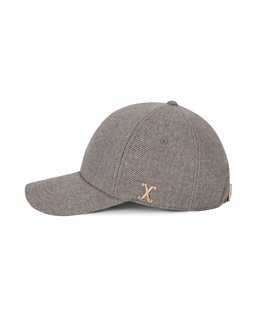 VA Curved Stud Link Wool-Blend Ball Cap Brown | ファッション通販