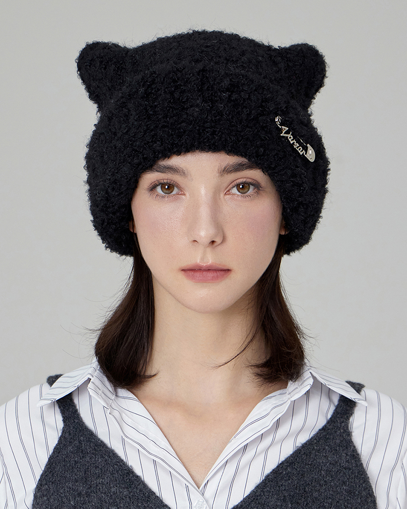 chiiiibag ニットビーニー ブラック リンジーニットビーニー[BLACK] | ファッション通販サイト NUGU