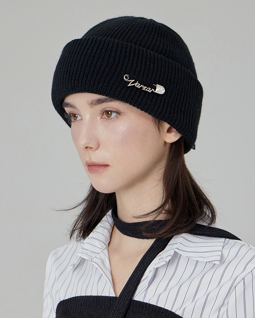 VARZAR Safety Pin Beanie Black | ファッション通販サイト NUGU