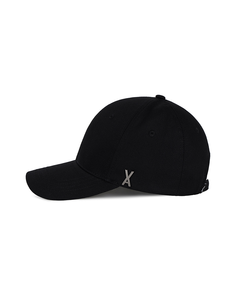 Influencer pick] [VARZAR] Stud logo over fit ball cap black
