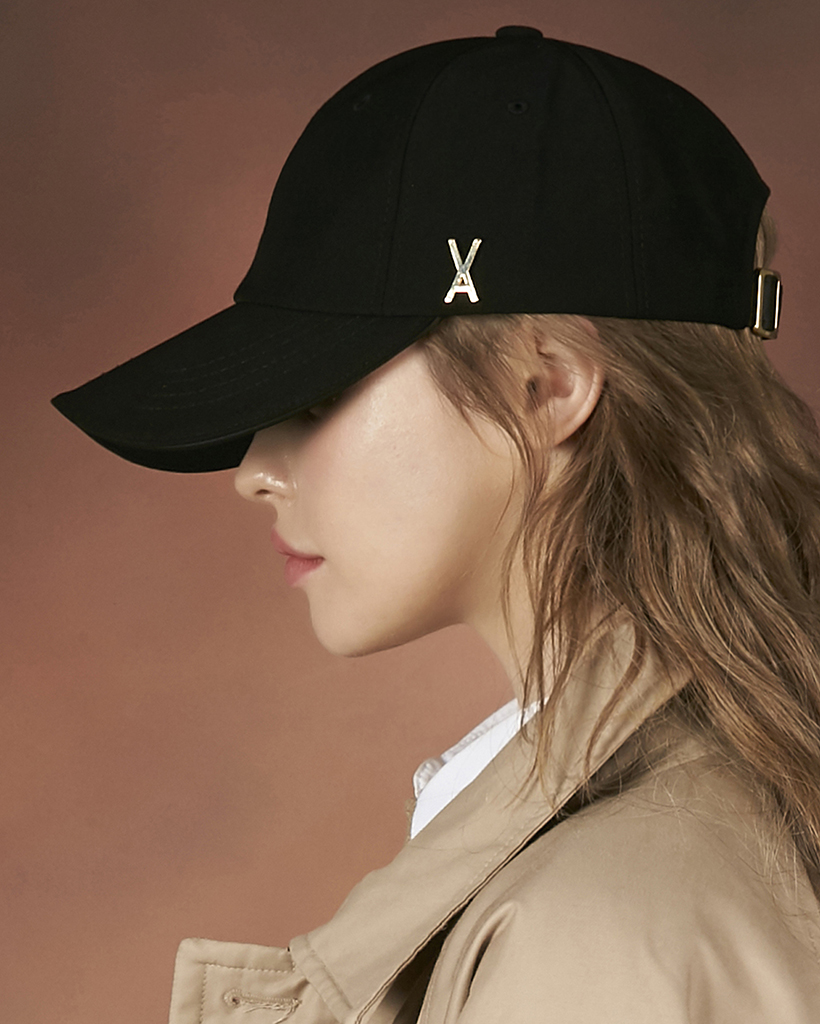 Kアイドル着用][VARZAR]Goldstudoverfitballcapblack