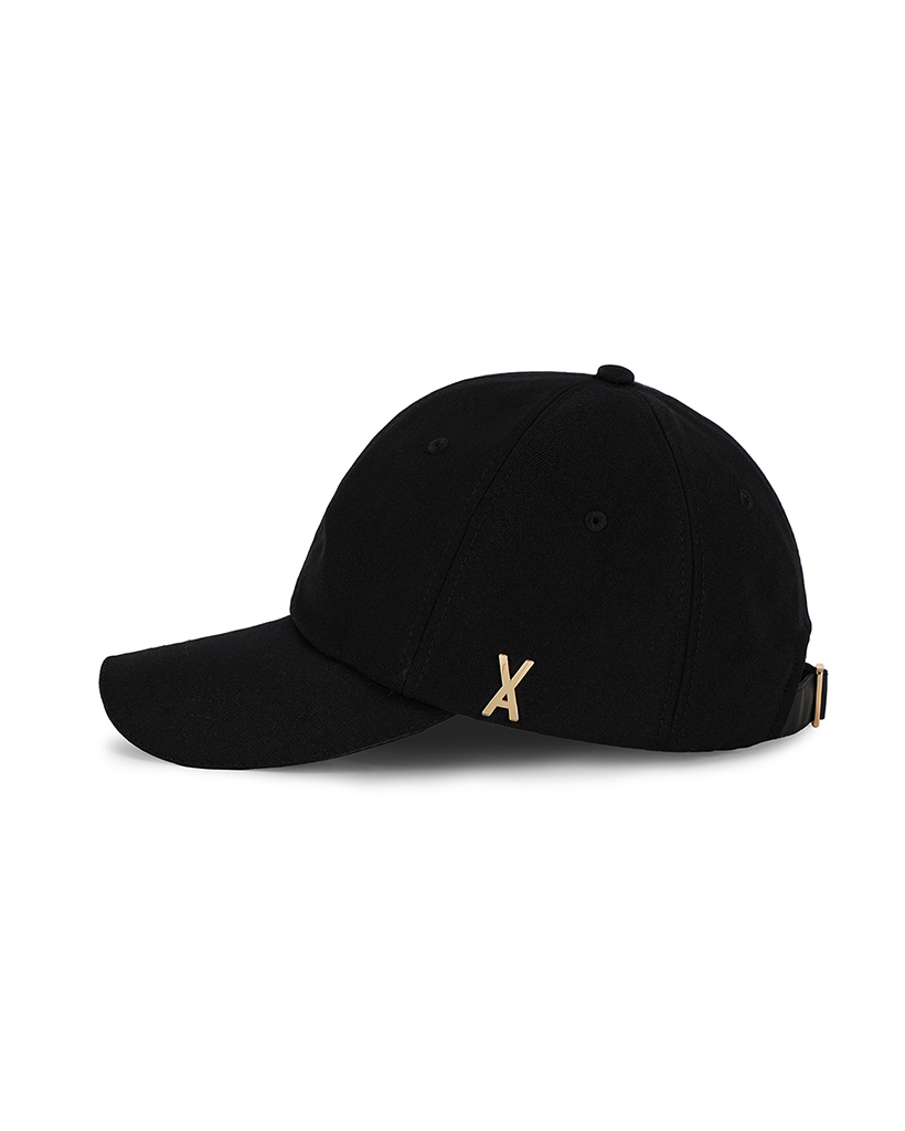 Kアイドル着用][VARZAR]Goldstudoverfitballcapblack