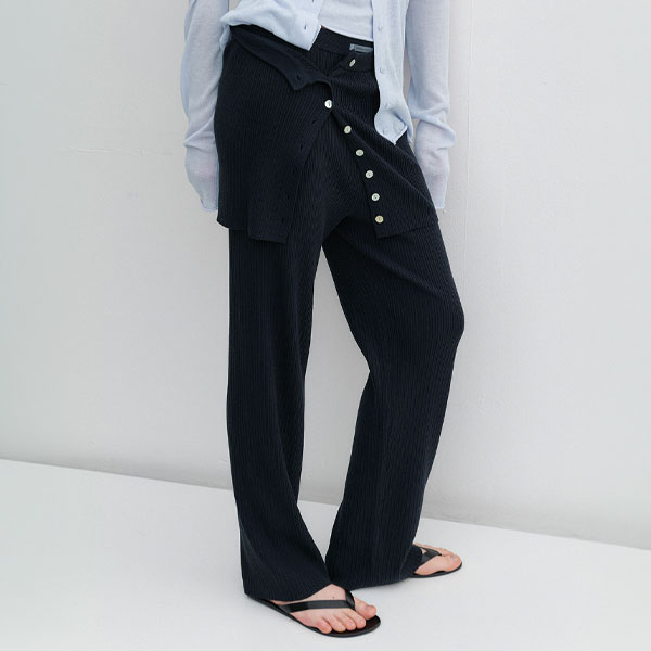 (PT-5744)AN MULTI USED BUISTIER SET KNIT PANTS S