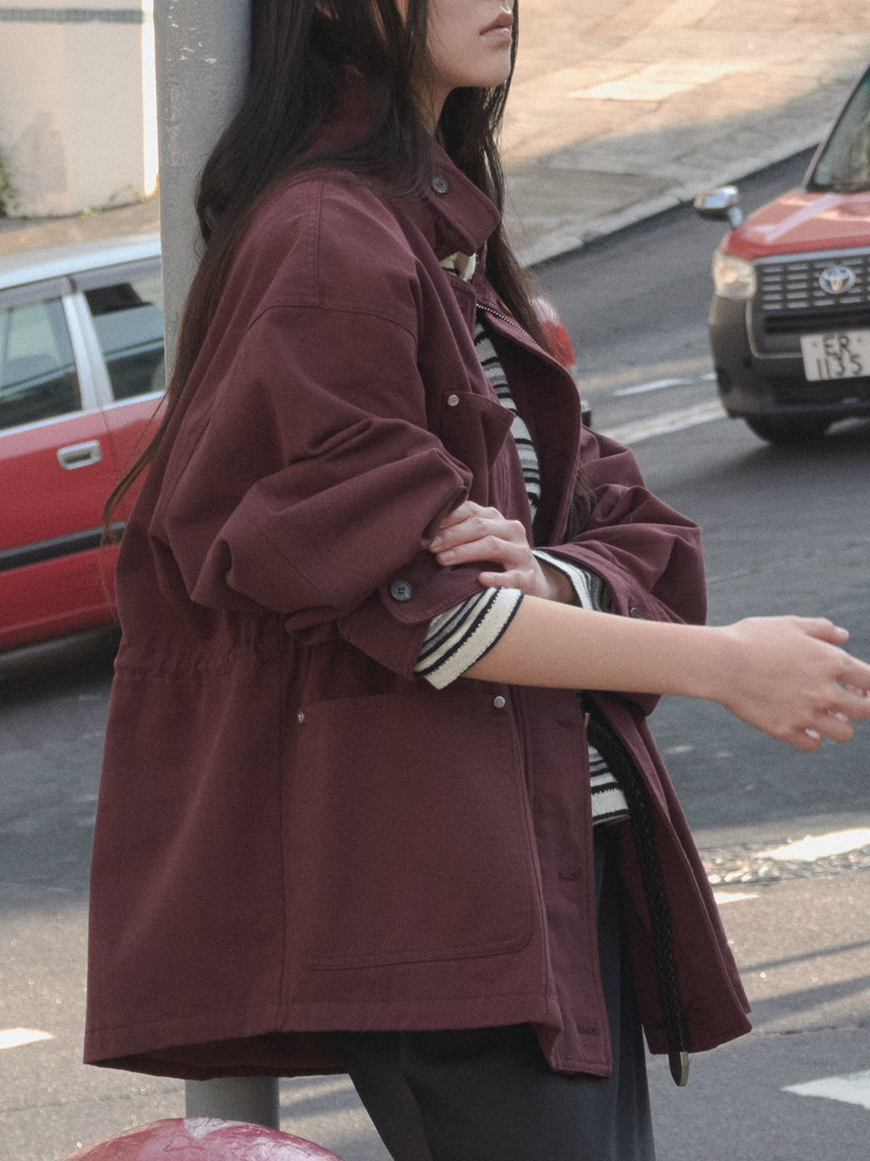 Over-Fit utility jacket [TISP05JK10]_Wine