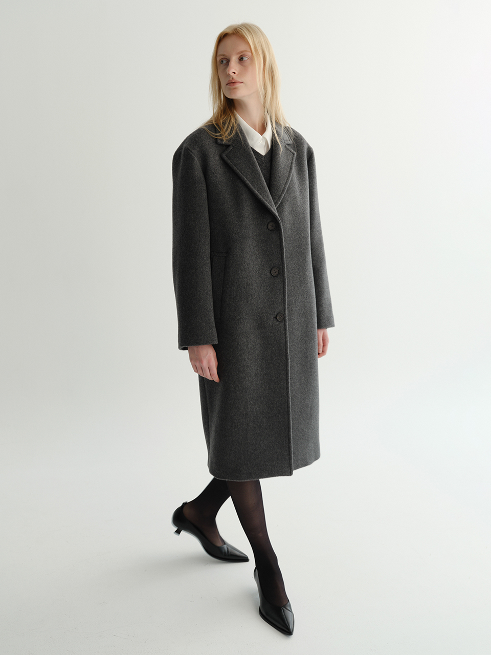Cashmere Single Coat (Charcoal)