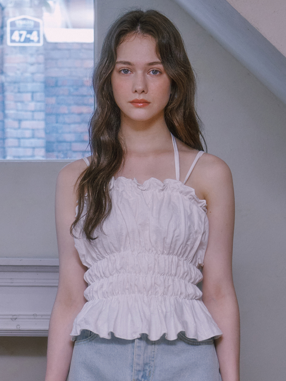 Shirring Glitter Bustier - WHITE | ファッション通販サイト NUGU