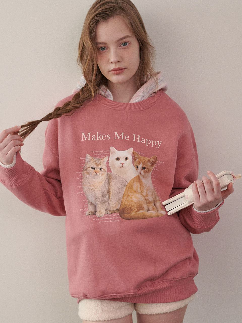 THE KITTY DREAM 猫 オーバーサイズスウェット トレーナー