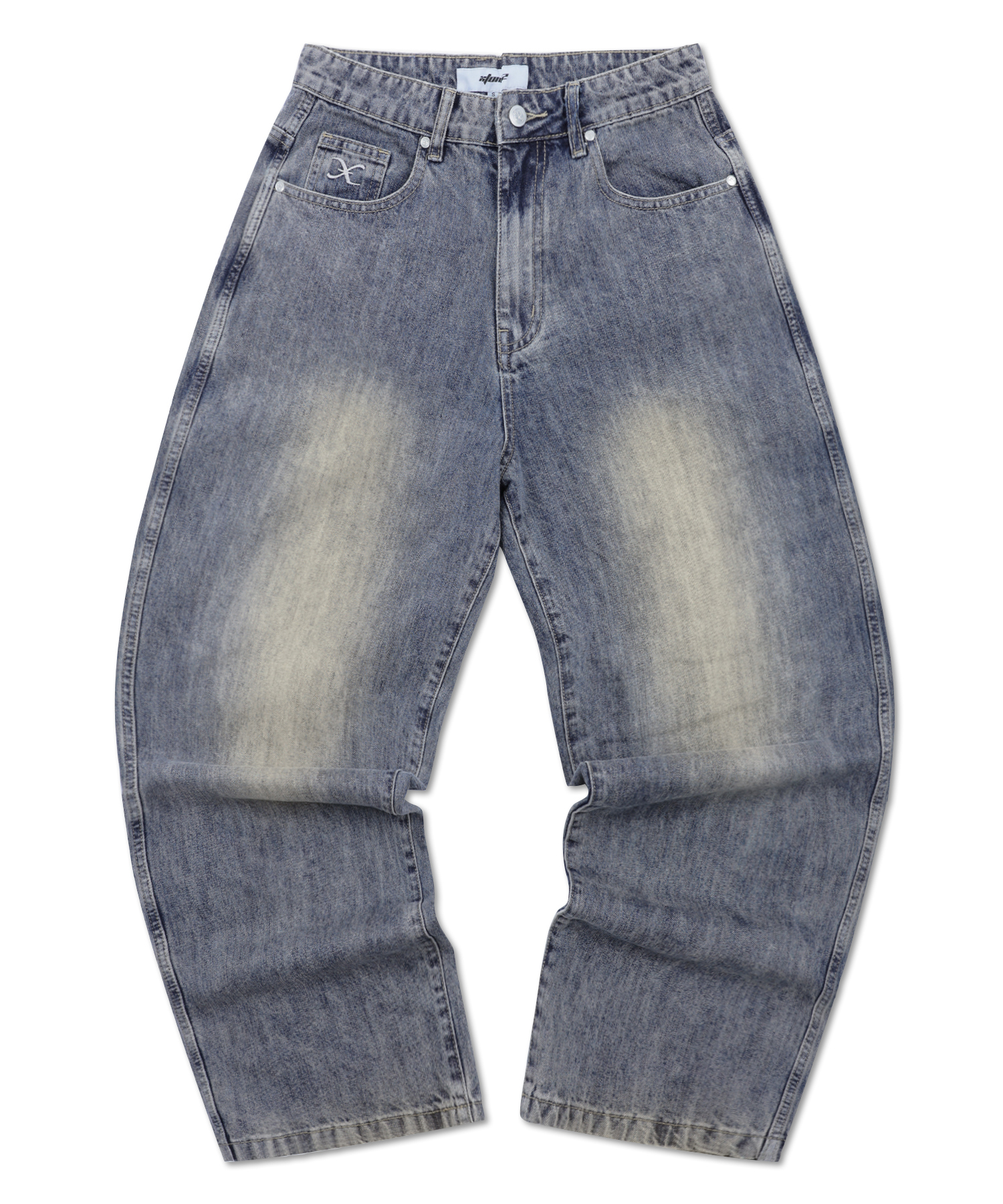 XP307 Heritage Easy Wide Denim Pants (BLUE) | ファッション通販