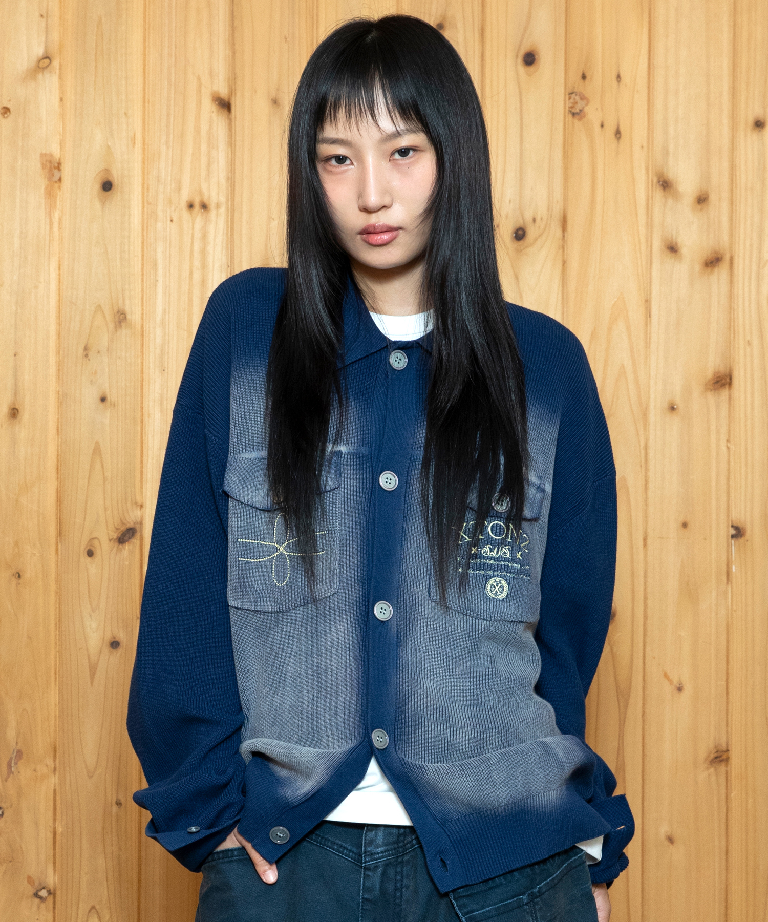 完売品 JEANASIS eL+1 Graffiti Cardigan ネイビー 完売品 JEANASIS eL+1 Graffiti Cardigan ネイビー jeanasis 【eL+1