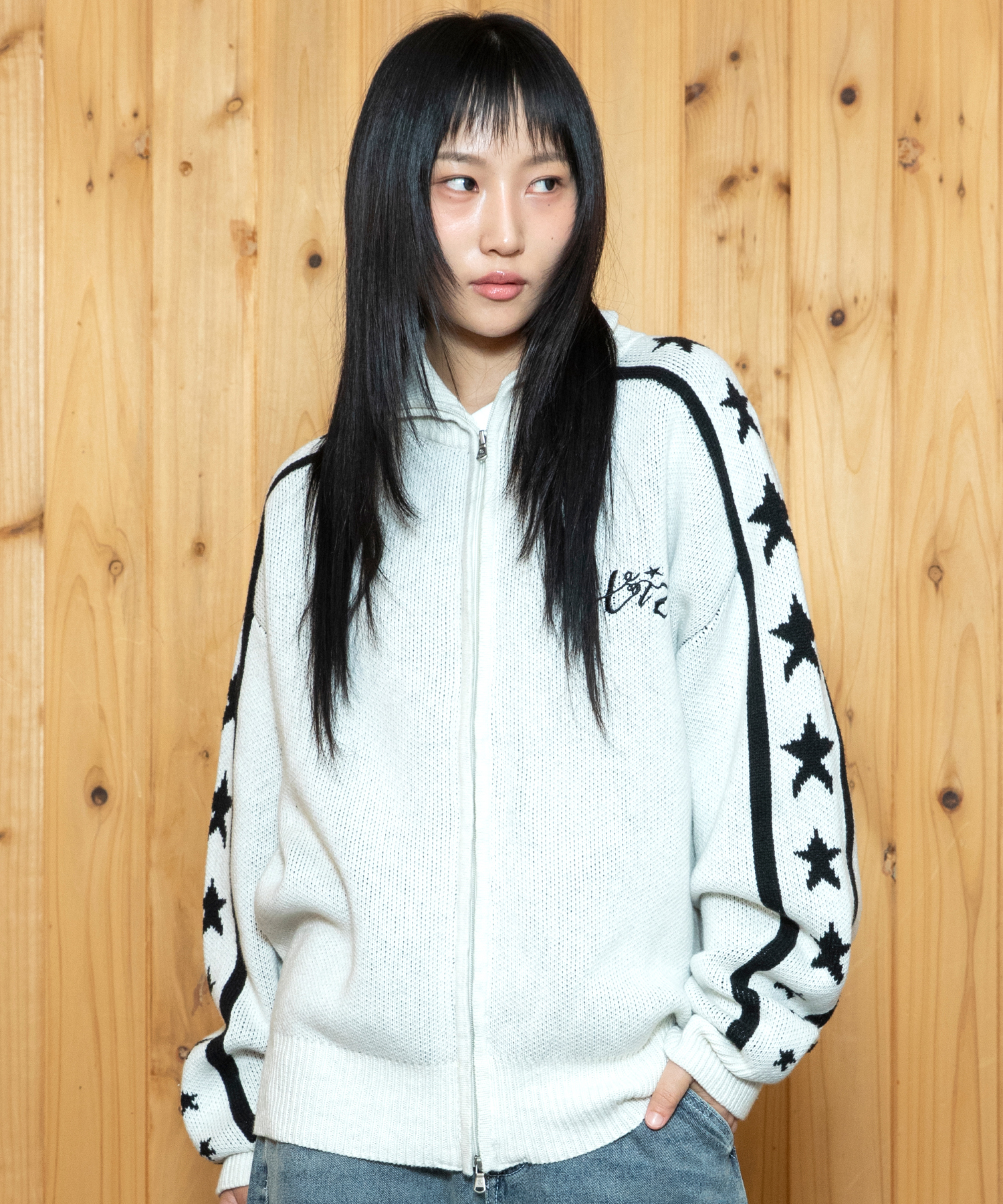 XTK173 Lesta Track Knit Zip-Up (IVORY) | ファッション通販サイト NUGU