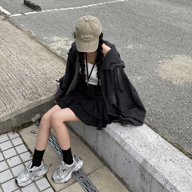 【美品】希少⭐︎4XOT サイズ デニムパーカー デニム フード付き フーディ d252-1black.jpg?fitin=720:720