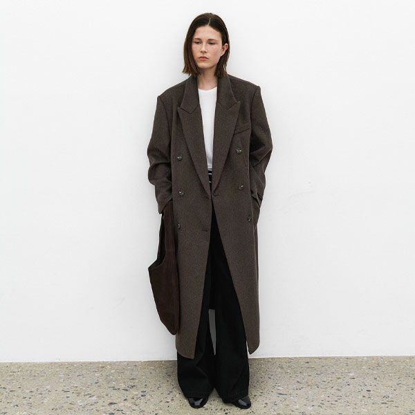 (CT-1457)CASHMERE OVERFIT DOUBLE COAT