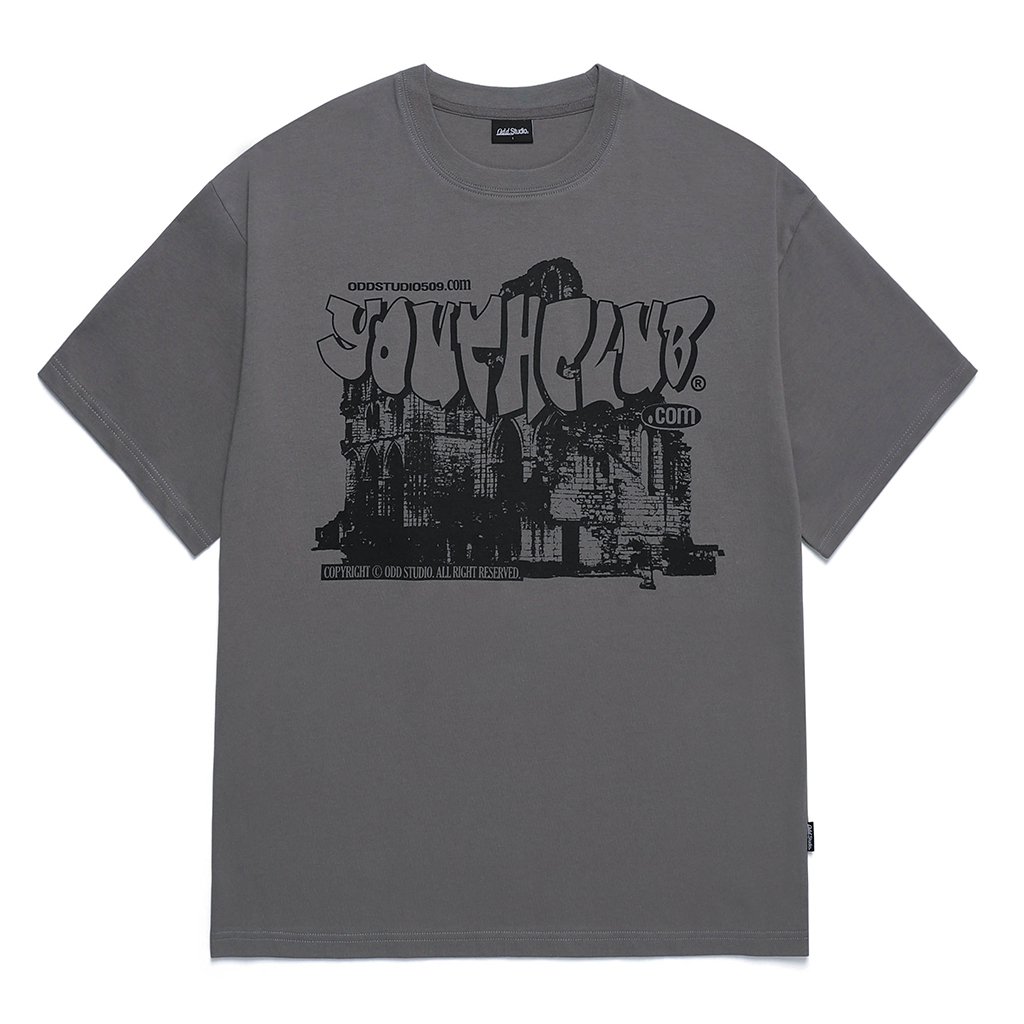 Youthclub Graphic Over Fit t-shirt - blue | ファッション通販