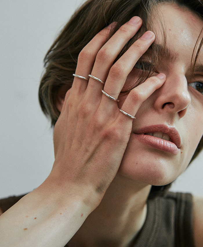 [925 silver] Cinq.silver.227 / filet layered ring