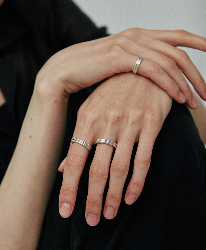 [925 silver] Cinq.silver.226 / lisse ring