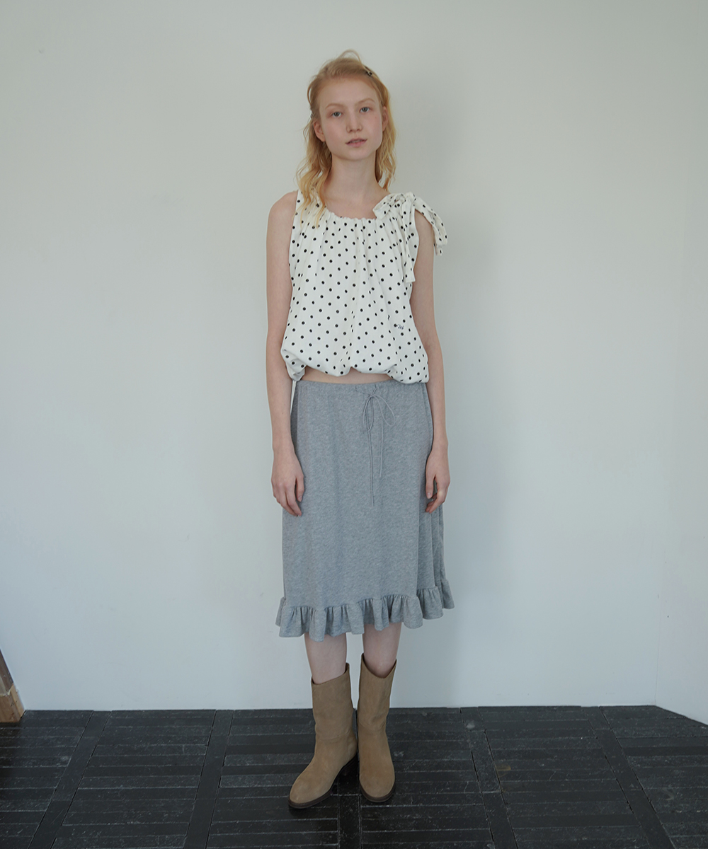 Aile frill skirt_gray