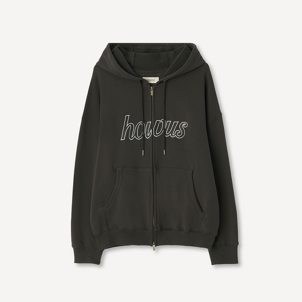 DRIVE LOGO HOOD ZIP-UP (KHAKI)