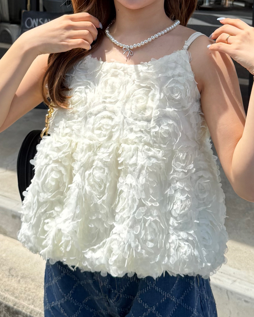 ローズレースバルーンキャミビスチェ | ファッション通販サイト NUGU