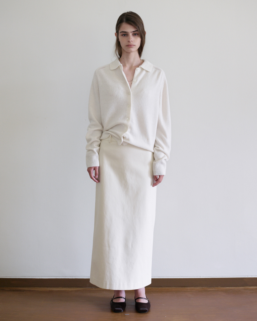 [4th] H-Line Maxi Skirt_Cream