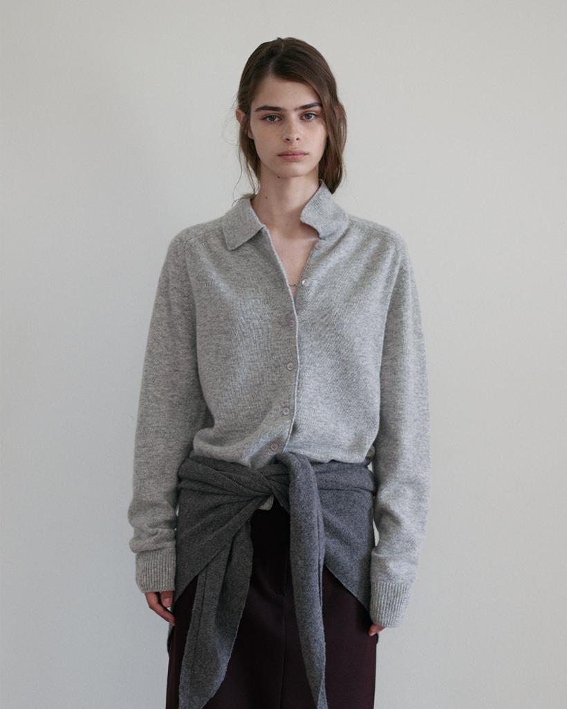 [8th] Wool Cashmere Collar Cardigan