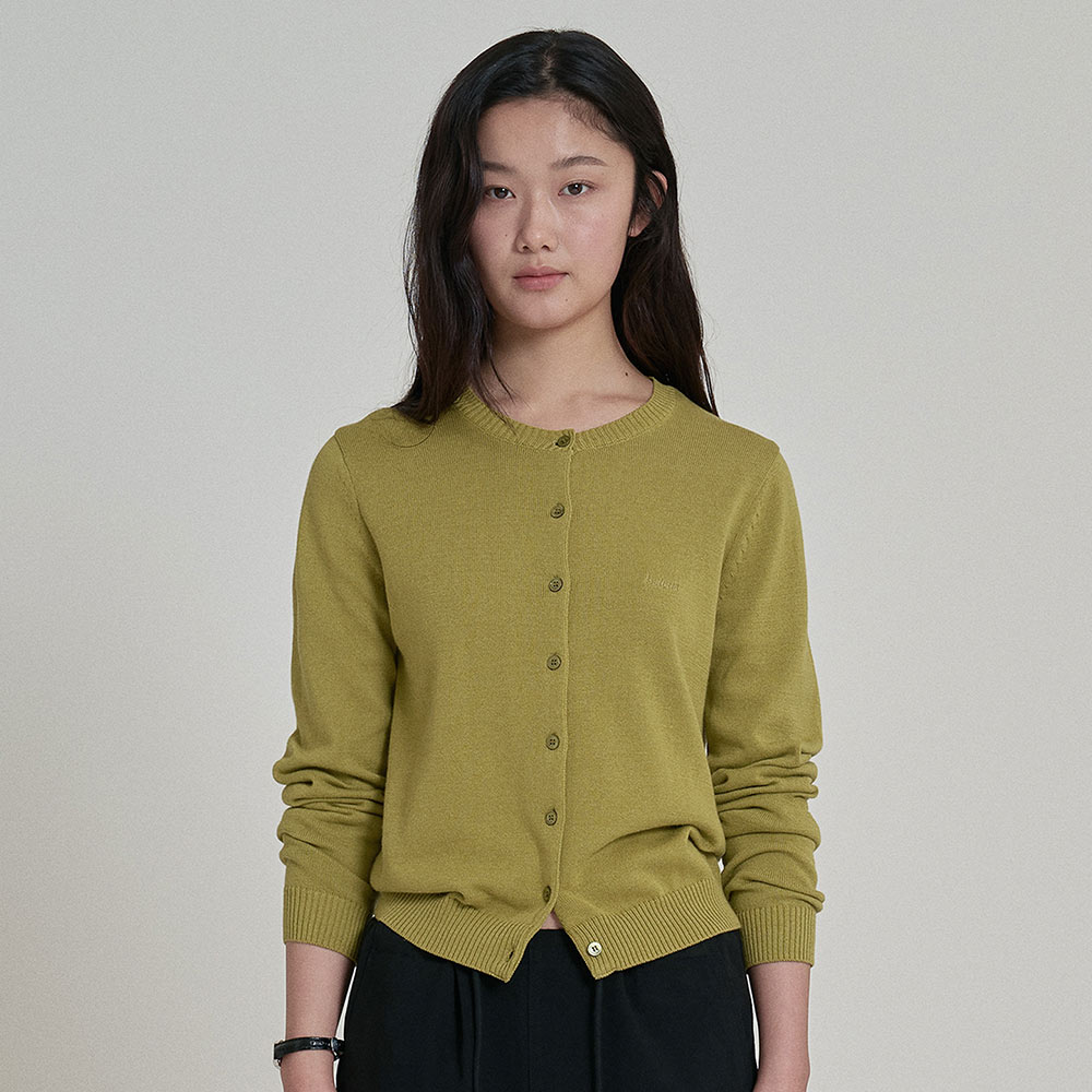 LETTER CARDIGAN (OLIVE)