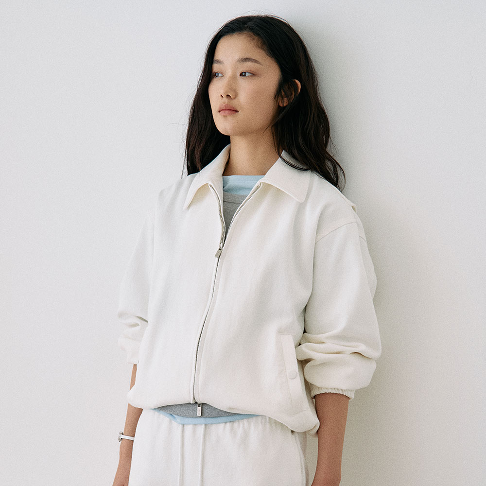 LETTER BLOUSON JACKET (OFF WHITE)