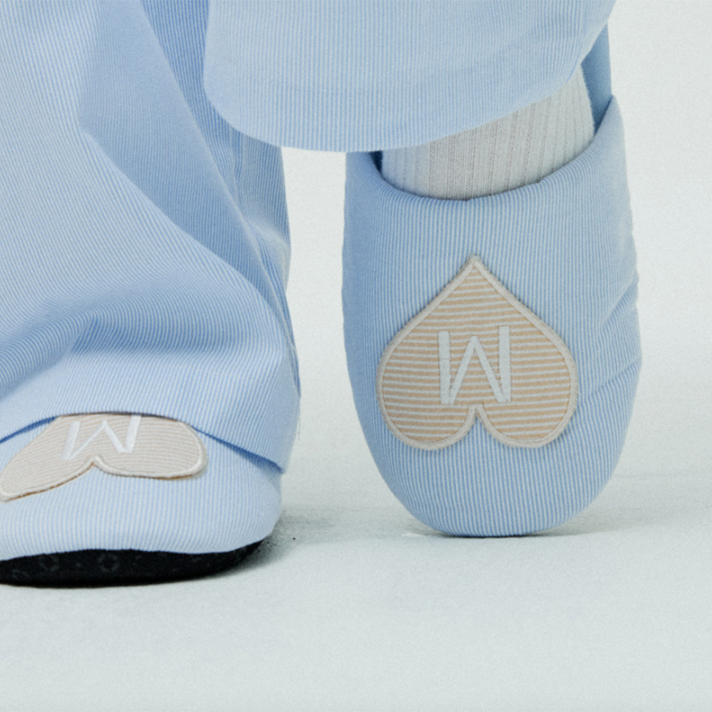 heart patch room shoes (3color)