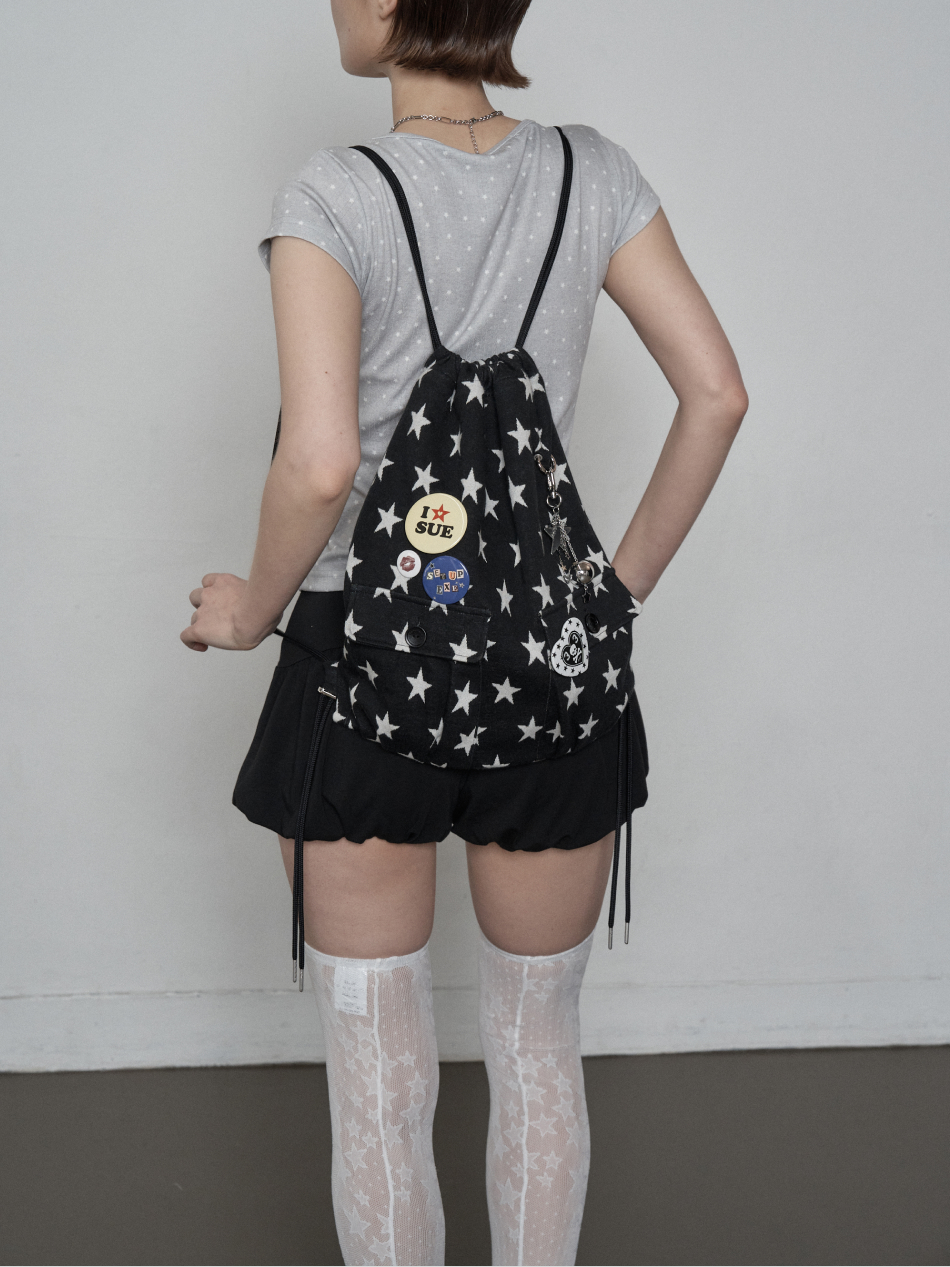 ★SETUP-EXE★STAR POCKET GYM SACK / BLACK★正規品/韓国送料込 STAR POCKET GYM SACK / BLACK | ファッション通販サイト NUGU